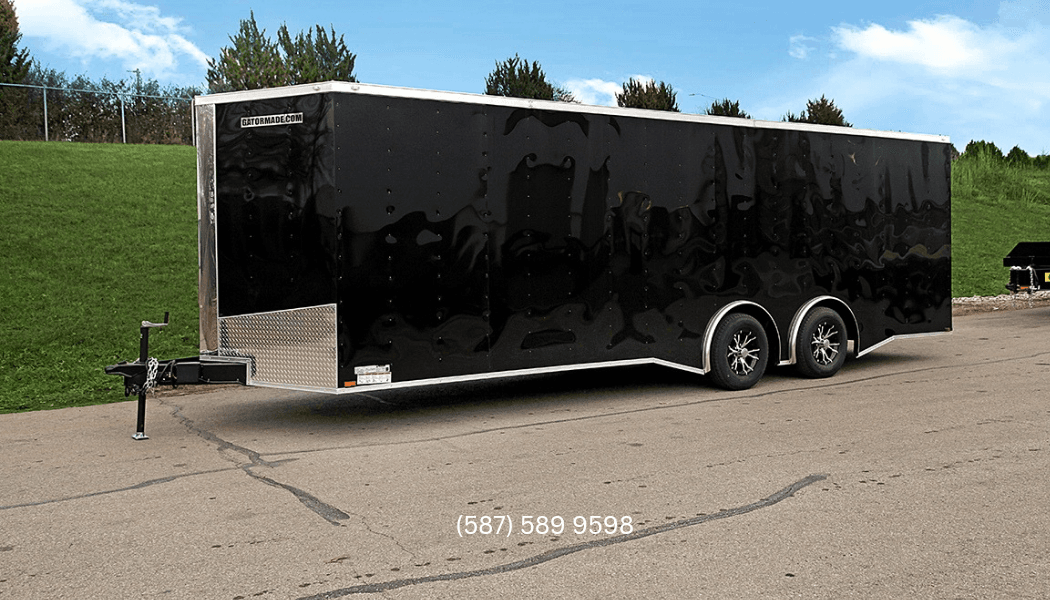 Reliable Movers Edmonton large enclosed moving trailer